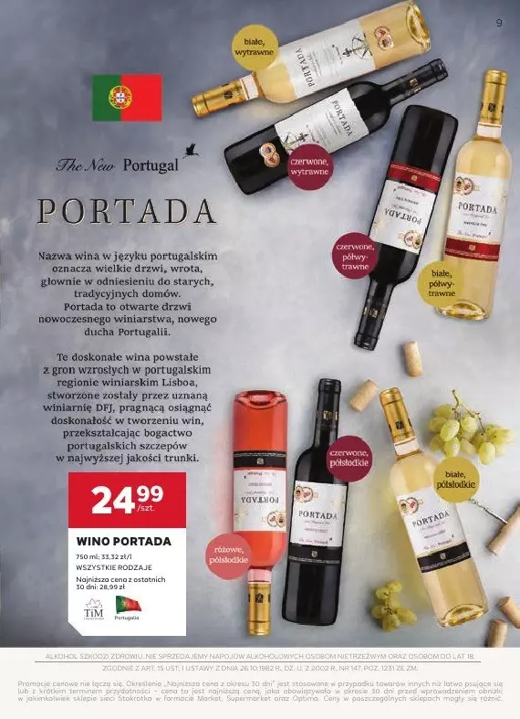 Stokrotka - gazetka promocyjna Oferta alkoholowa od poniedziałku 03.03 do środy 26.03 - strona 9