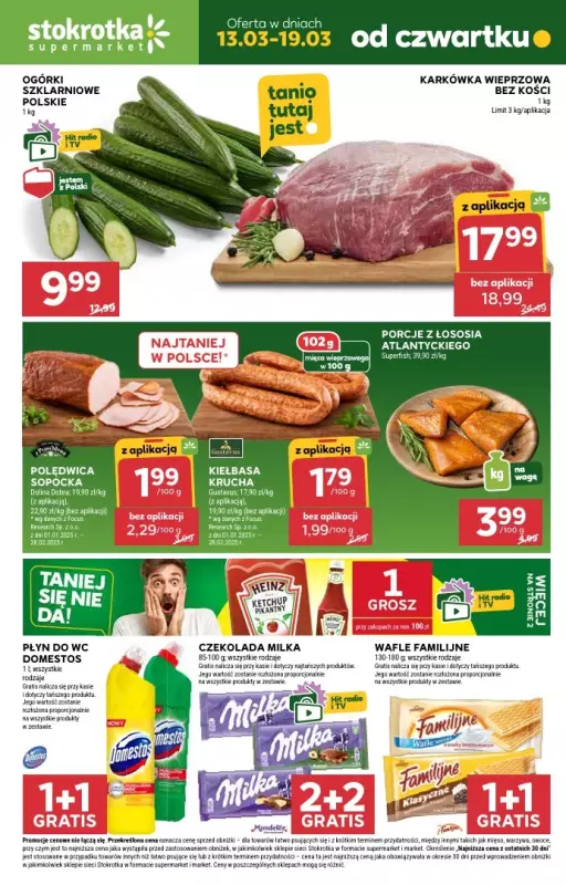 Stokrotka - gazetka promocyjna Gazetka Supermarket od czwartku 13.03 do środy 19.03