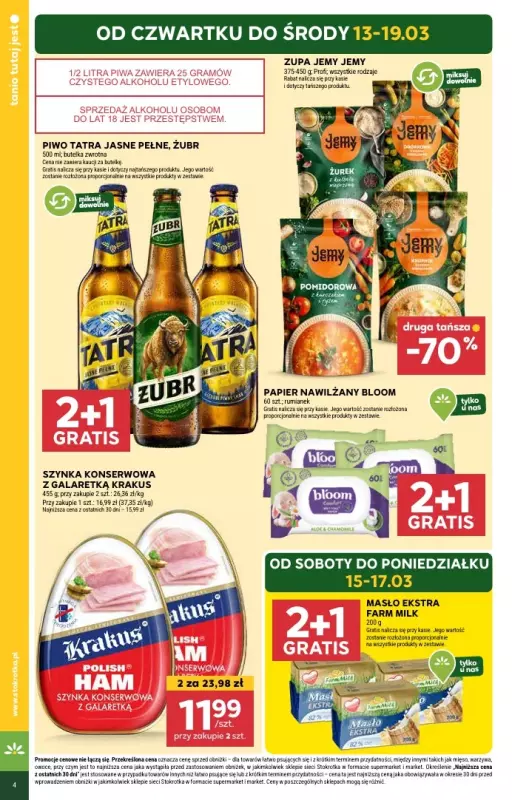 Stokrotka - gazetka promocyjna Gazetka Supermarket od czwartku 13.03 do środy 19.03 - strona 4