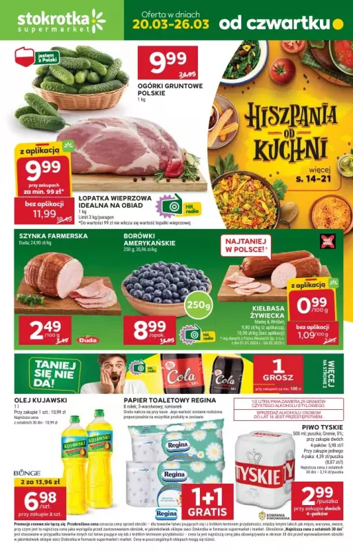 Stokrotka - gazetka promocyjna Gazetka Supermarket od czwartku 20.03 do środy 26.03