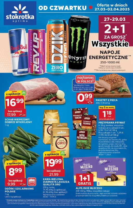 Stokrotka - gazetka promocyjna Gazetka Optima od czwartku 27.03 do środy 02.04