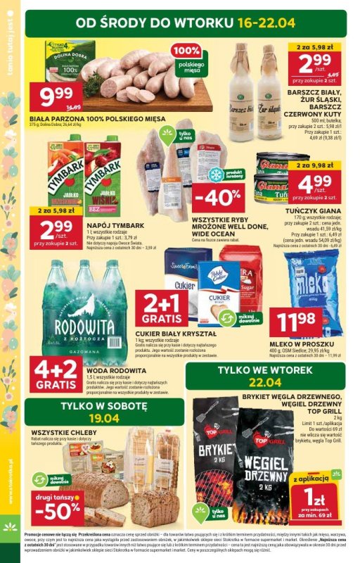 Stokrotka - gazetka promocyjna Gazetka Market od środy 16.04 do wtorku 22.04 - strona 4