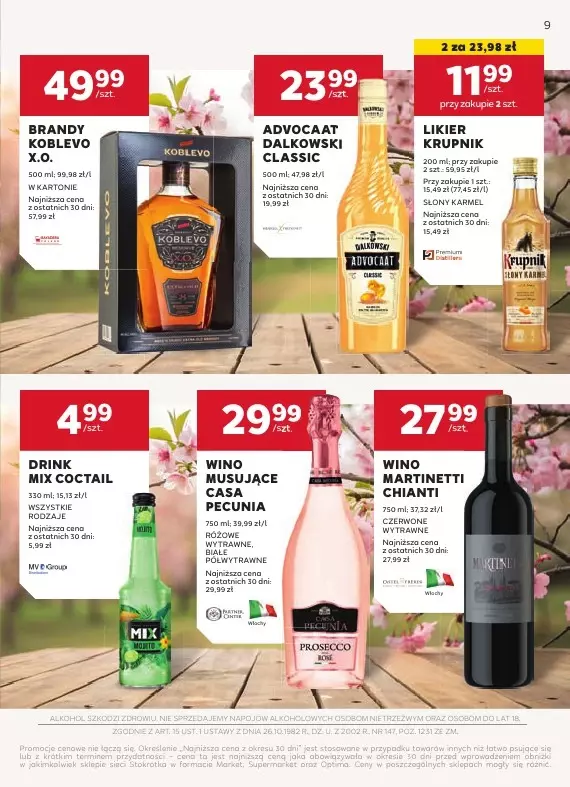 Stokrotka - gazetka promocyjna W dobrym smaku od poniedziałku 28.04 do środy 21.05 - strona 9