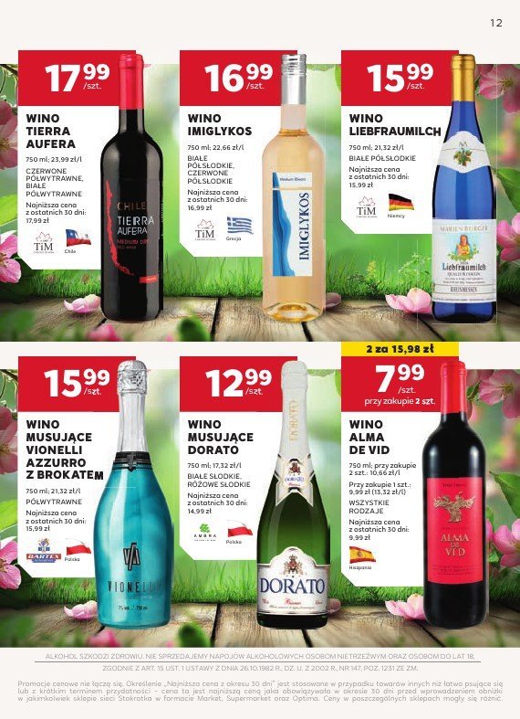 Stokrotka - gazetka promocyjna W dobrym smaku od poniedziałku 28.04 do środy 21.05 - strona 12