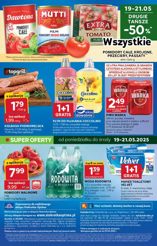 Stokrotka - gazetka promocyjna Gazetka Optima od czwartku 15.05 do środy 21.05 - strona 16