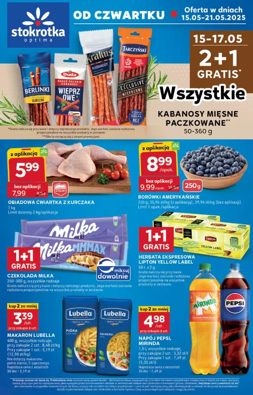 Stokrotka - gazetka promocyjna Gazetka Optima od czwartku 15.05 do środy 21.05
