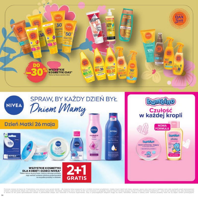 Stokrotka - gazetka promocyjna Dzień Matki i Dziecka od czwartku 22.05 do środy 04.06 - strona 38