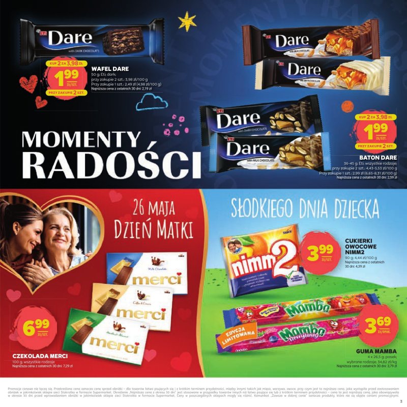 Stokrotka - gazetka promocyjna Dzień Matki i Dziecka od czwartku 22.05 do środy 04.06 - strona 3