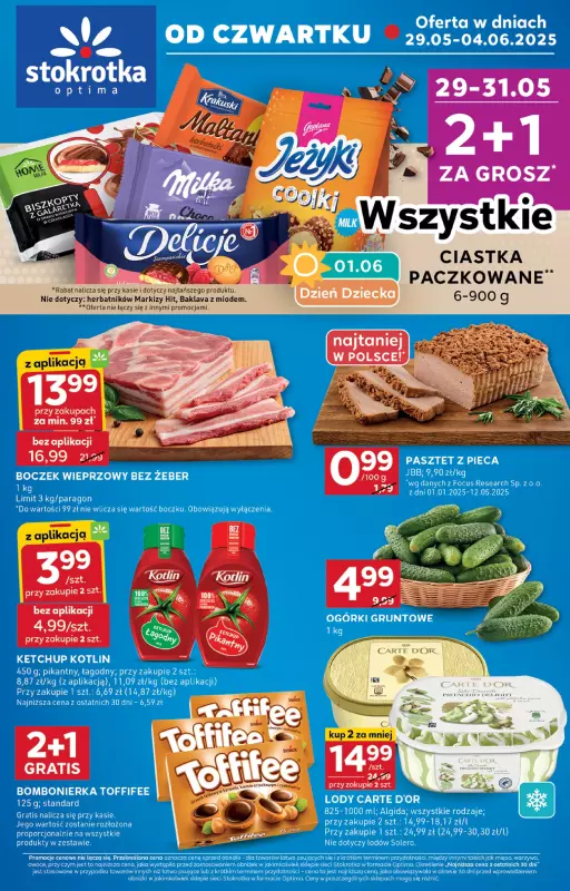 Stokrotka - gazetka promocyjna Gazetka Optima od czwartku 29.05 do środy 04.06