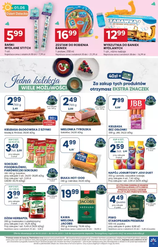 Stokrotka - gazetka promocyjna Gazetka Optima od czwartku 29.05 do środy 04.06 - strona 15