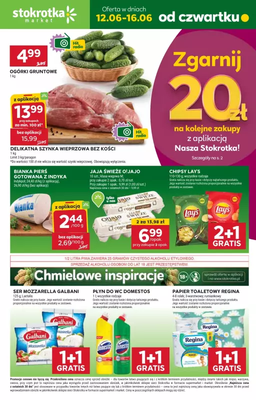 Stokrotka - gazetka promocyjna Gazetka Market od czwartku 12.06 do poniedziałku 16.06
