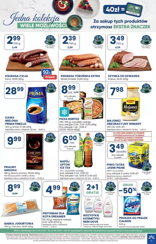 Stokrotka - gazetka promocyjna Gazetka Optima od wtorku 17.06 do środy 25.06 - strona 15