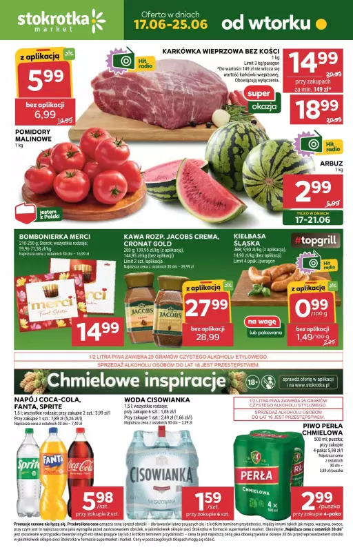 Stokrotka - gazetka promocyjna Gazetka Market od wtorku 17.06 do środy 25.06