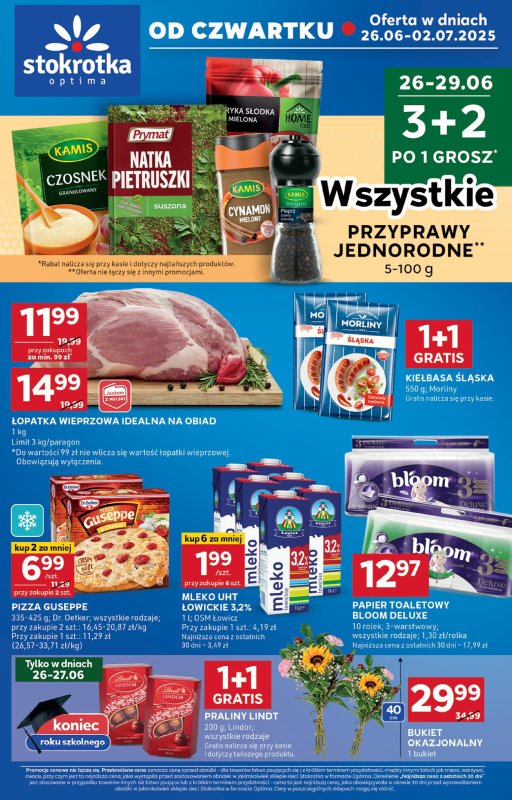 Stokrotka - gazetka promocyjna Gazetka Optima od czwartku 26.06 do środy 02.07