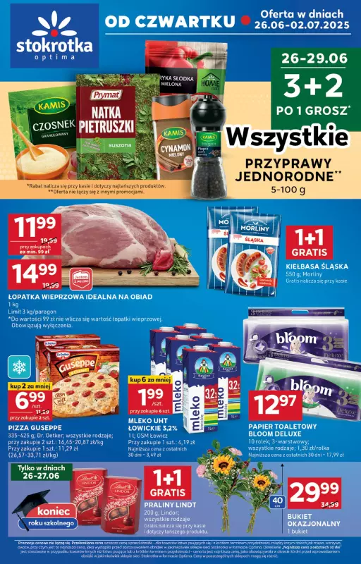 Stokrotka - gazetka promocyjna Gazetka Optima od czwartku 26.06 do środy 02.07