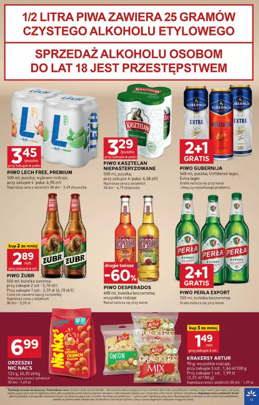 Stokrotka - gazetka promocyjna Gazetka Optima od czwartku 03.07 do środy 09.07 - strona 13