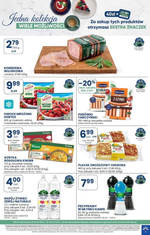 Stokrotka - gazetka promocyjna Gazetka Optima od czwartku 03.07 do środy 09.07 - strona 15