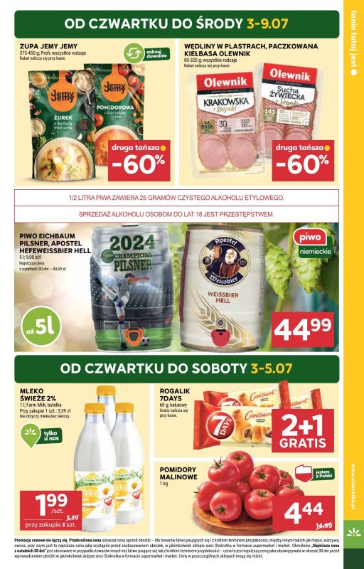 Stokrotka - gazetka promocyjna Gazetka Market od czwartku 03.07 do środy 09.07 - strona 5
