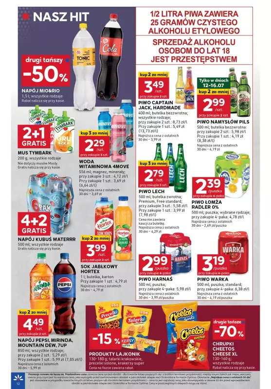 Stokrotka - gazetka promocyjna Gazetka Optima od czwartku 10.07 do środy 16.07 - strona 12