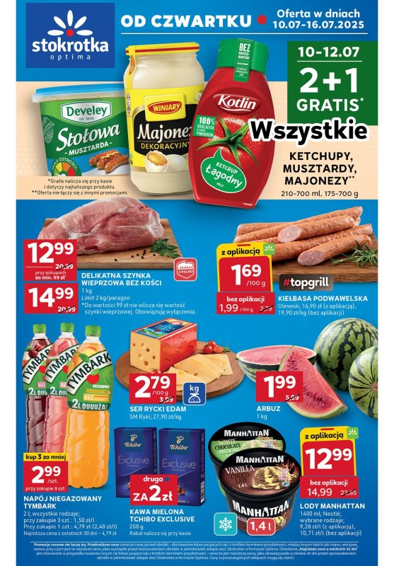 Stokrotka - gazetka promocyjna Gazetka Optima od czwartku 10.07 do środy 16.07