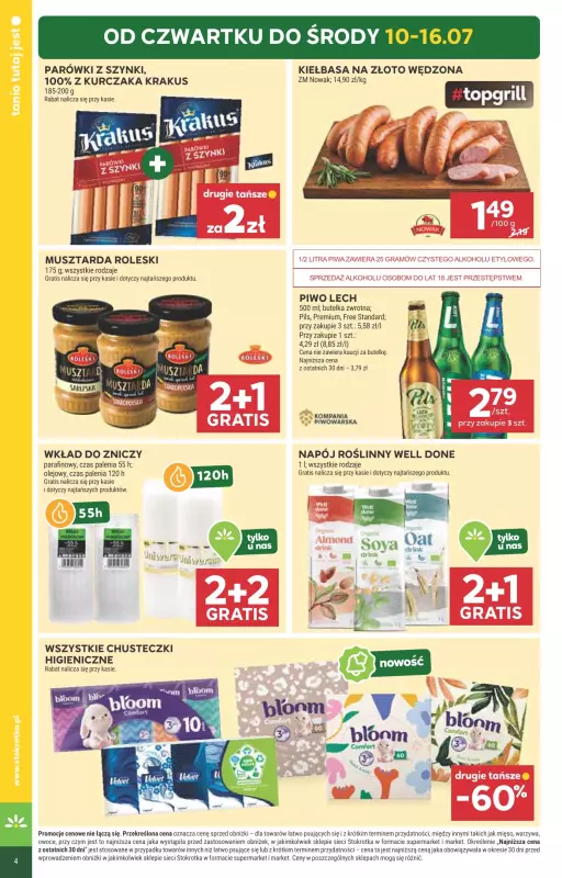 Stokrotka - gazetka promocyjna Gazetka Supermarket od czwartku 10.07 do środy 16.07 - strona 4