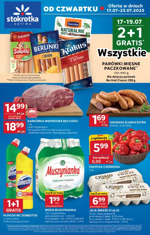 Stokrotka - gazetka promocyjna Gazetka Optima od czwartku 17.07 do środy 23.07