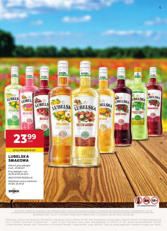 Stokrotka - gazetka promocyjna W dobrym smaku od czwartku 17.07 do wtorku 12.08 - strona 6