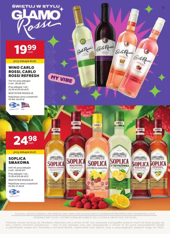 Stokrotka - gazetka promocyjna W dobrym smaku od czwartku 17.07 do wtorku 12.08 - strona 9