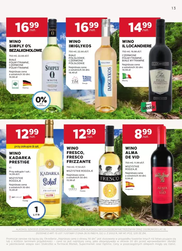 Stokrotka - gazetka promocyjna W dobrym smaku od czwartku 17.07 do wtorku 12.08 - strona 13