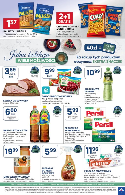 Stokrotka - gazetka promocyjna Gazetka Optima od czwartku 24.07 do środy 30.07 - strona 13