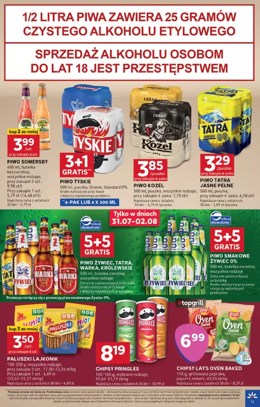 Stokrotka - gazetka promocyjna Gazetka Optima od czwartku 31.07 do środy 06.08 - strona 13