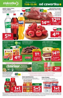 Stokrotka - gazetka promocyjna Gazetka Market od czwartku 07.08 do wtorku 12.08