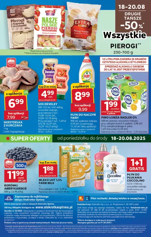 Stokrotka - gazetka promocyjna Gazetka Optima od środy 13.08 do środy 20.08 - strona 16