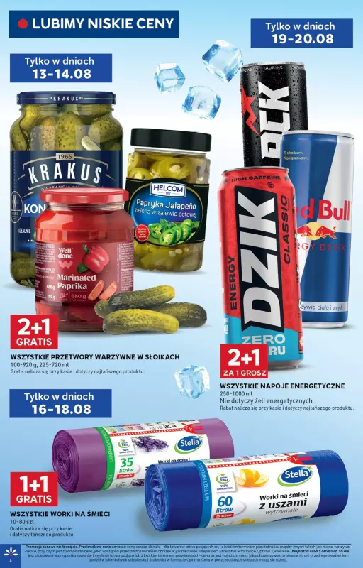 Stokrotka - gazetka promocyjna Gazetka Optima od środy 13.08 do środy 20.08 - strona 4
