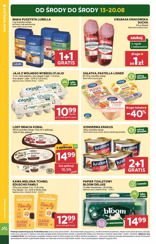 Stokrotka - gazetka promocyjna Gazetka Supermarket od środy 13.08 do środy 20.08 - strona 2