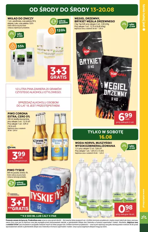 Stokrotka - gazetka promocyjna Gazetka Supermarket od środy 13.08 do środy 20.08 - strona 3