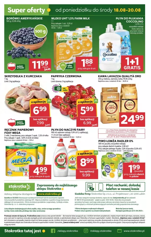 Stokrotka - gazetka promocyjna Gazetka Market od środy 13.08 do środy 20.08 - strona 28