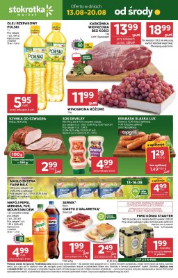 Stokrotka - gazetka promocyjna Gazetka Market od środy 13.08 do środy 20.08