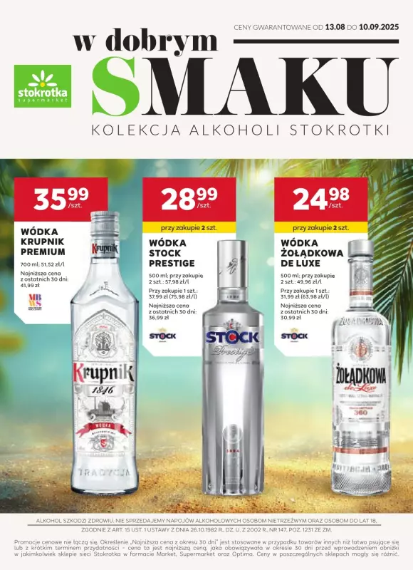 Stokrotka - gazetka promocyjna W dobrym smaku od czwartku 14.08 do środy 10.09