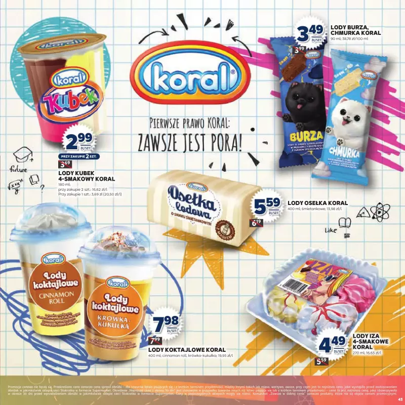 Stokrotka - gazetka promocyjna Katalog Witaj Szkoło!  do poniedziałku 01.09 - strona 43