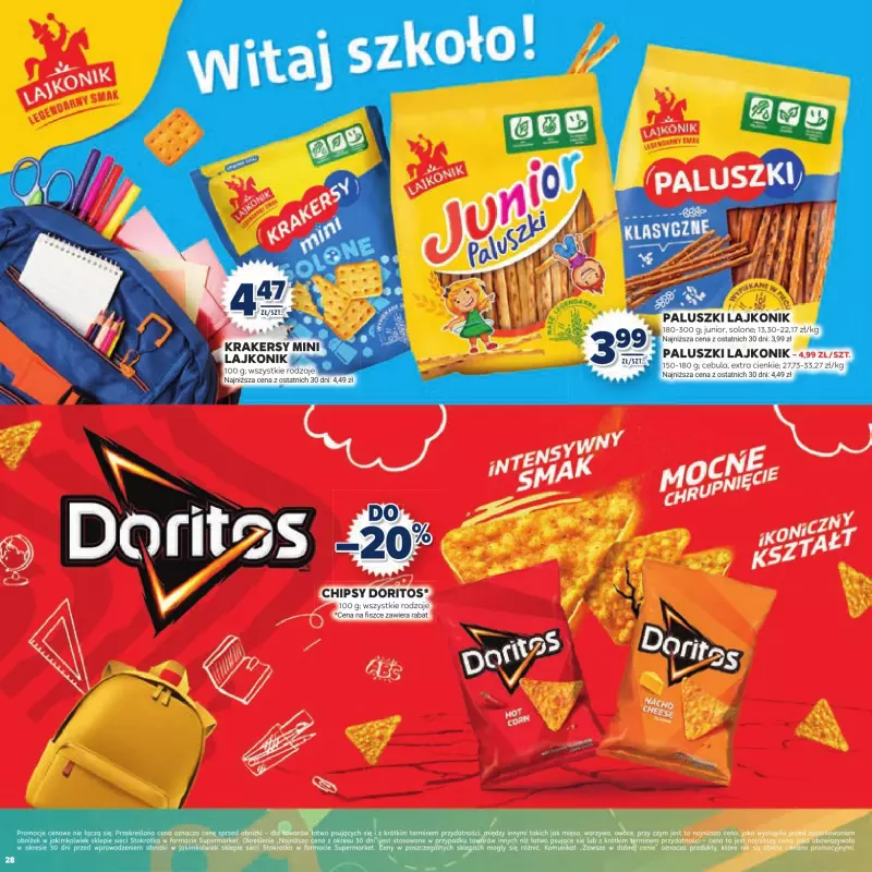 Stokrotka - gazetka promocyjna Katalog Witaj Szkoło!  do poniedziałku 01.09 - strona 28