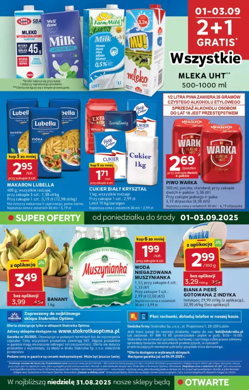 Stokrotka - gazetka promocyjna Gazetka Optima od czwartku 28.08 do środy 03.09 - strona 16