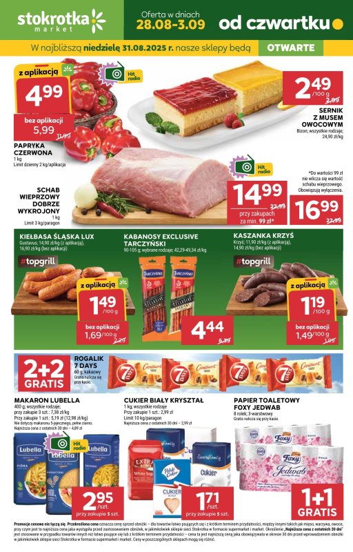 Stokrotka - gazetka promocyjna Gazetka Market od czwartku 28.08 do środy 03.09