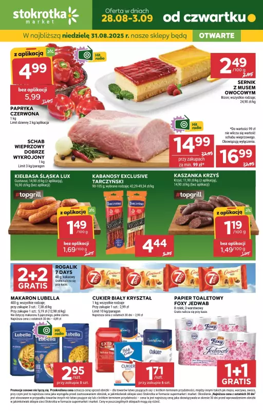 Stokrotka - gazetka promocyjna Gazetka Market od czwartku 28.08 do środy 03.09