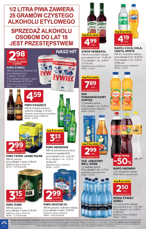 Stokrotka - gazetka promocyjna Gazetka Optima od czwartku 04.09 do środy 10.09 - strona 14
