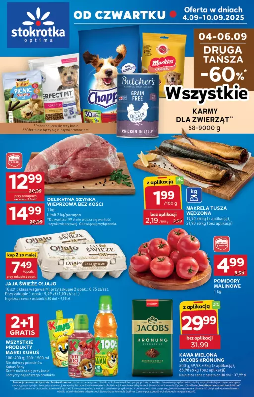 Stokrotka - gazetka promocyjna Gazetka Optima od czwartku 04.09 do środy 10.09