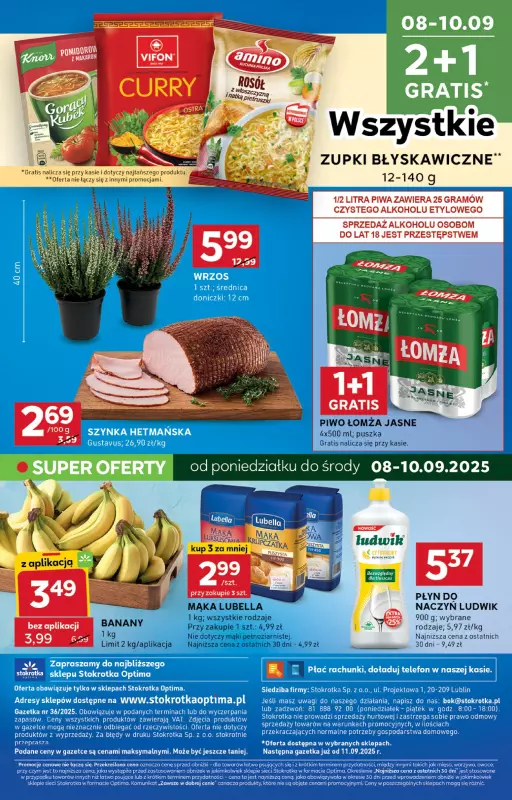 Stokrotka - gazetka promocyjna Gazetka Optima od czwartku 04.09 do środy 10.09 - strona 16