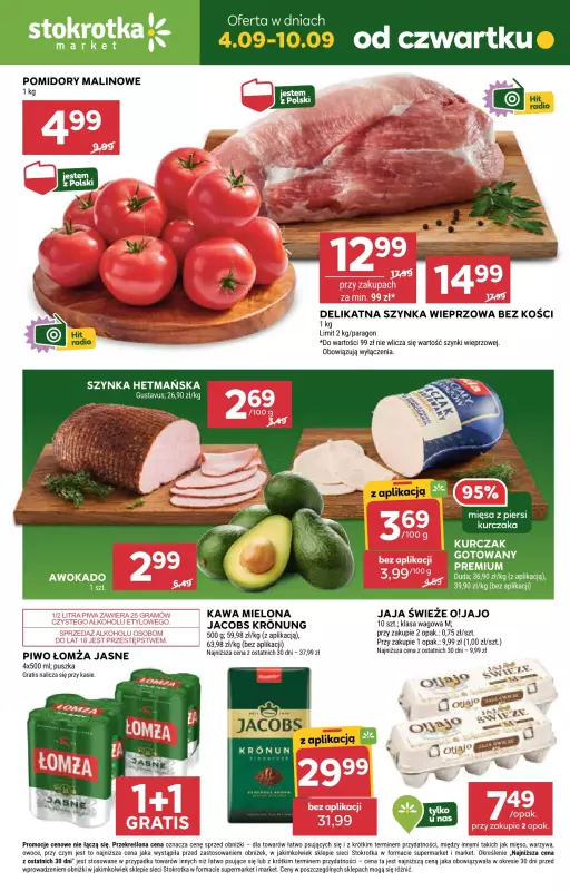 Stokrotka - gazetka promocyjna Gazetka Market od czwartku 04.09 do środy 10.09
