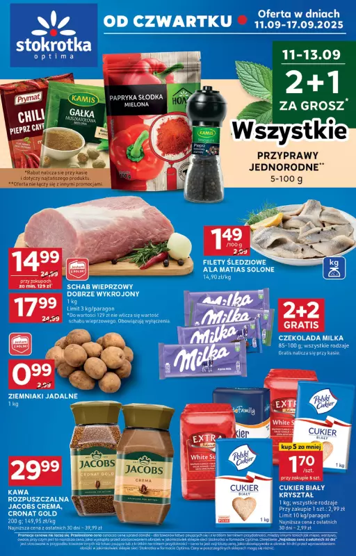 Stokrotka - gazetka promocyjna Gazetka Optima od czwartku 11.09 do środy 17.09
