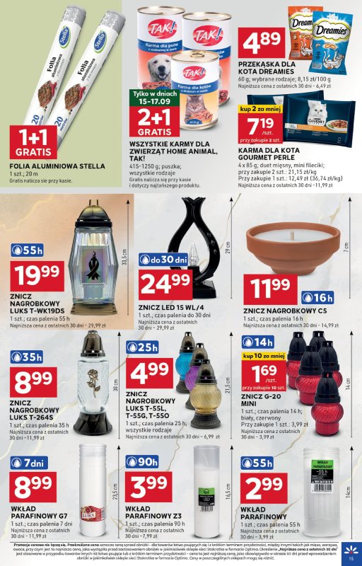 Stokrotka - gazetka promocyjna Gazetka Optima od czwartku 11.09 do środy 17.09 - strona 15